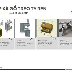 Kẹp xà gồ treo ty ren 1